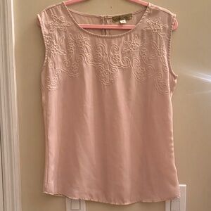 Elegant Pink Embroidered Women's Top